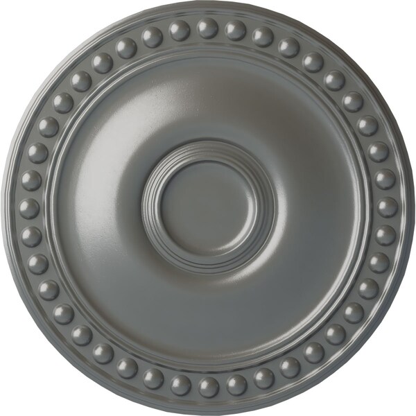 Ekena Millwork Foster Ceiling Medallion (Fits Canopies up to 5 5/8"), Hand-Painted Silver, 19 1/8"OD x 1"P CM19FOSLS - main